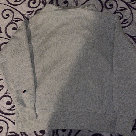 Large Mens Champion Hoodie Reverse Weave Grey - Picture 7 of 7